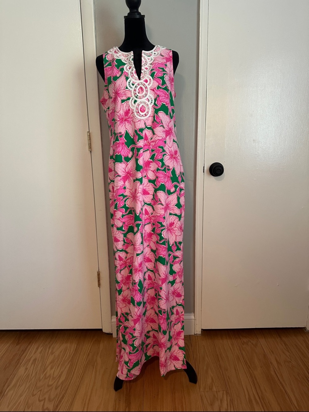 Lilly Pulitzer Hot Pink and Green Floral Dress